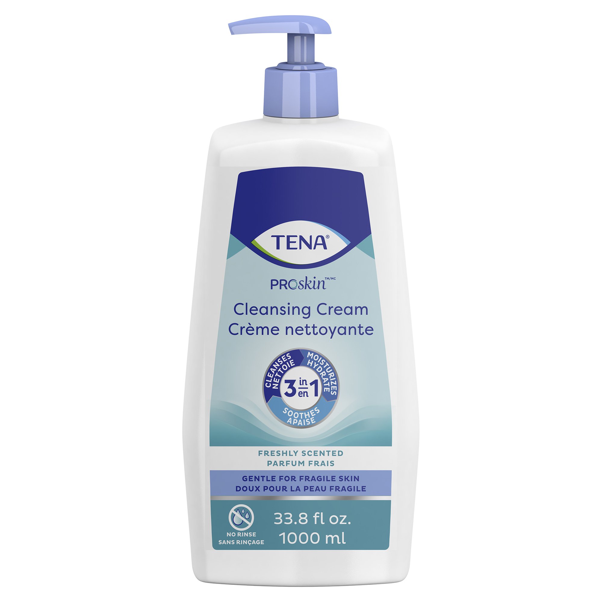 Tena Body Wash Cleansing Cream, Alcohol-Free 3-in-1 Formula, Scented, 1,000 mL MK 931630