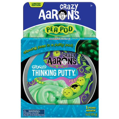 Crazy Aaron's Pea Pod Thinking Putty 6.5" Tin (Mega Tin)