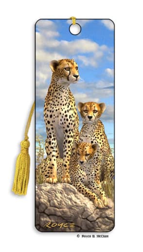 Cheetahs 3D Bookmark