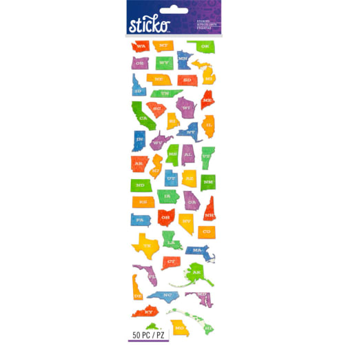 Fifty States Stickers