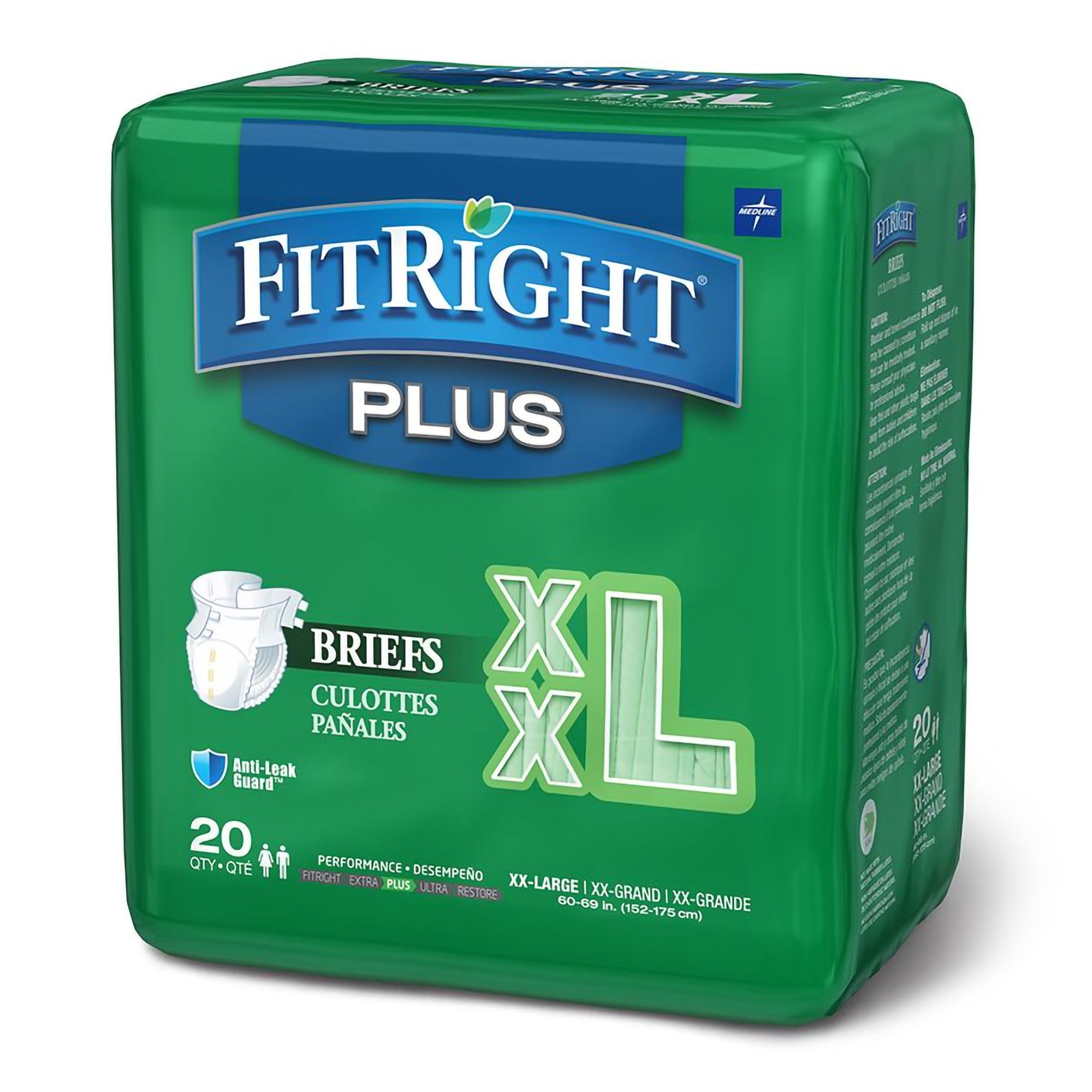 FitRight Plus Anti-Leak Guard Briefs, 2X-Large MK 835157