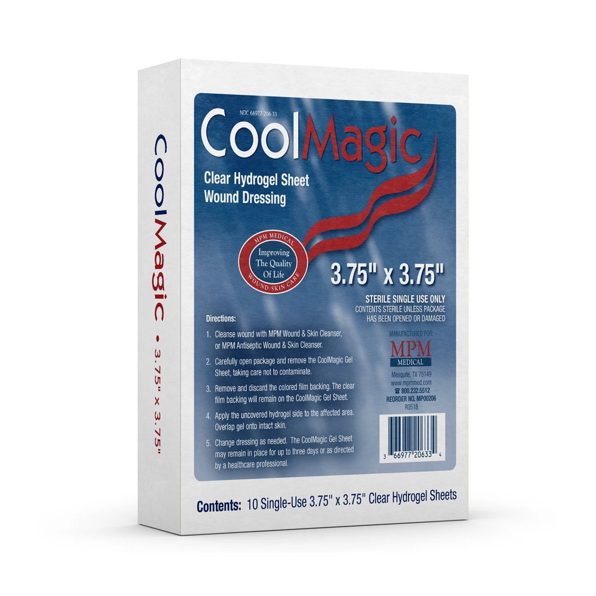 CoolMagic Hydrogel Sheet Dressing, 3 x 3 inch MK 506667