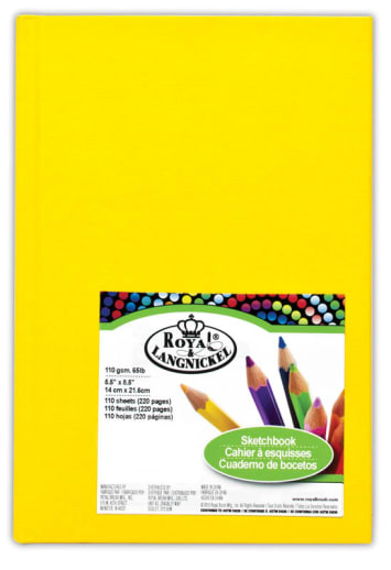 Sketchbook - Yellow Hardbound 5.5" x 8.5"