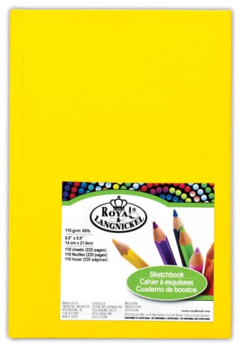 Sketchbook - Yellow Hardbound 5.5" x 8.5"