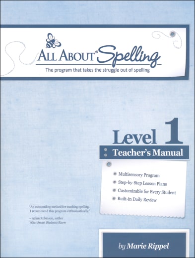 All About Spelling Level 1 Teacher's Manual