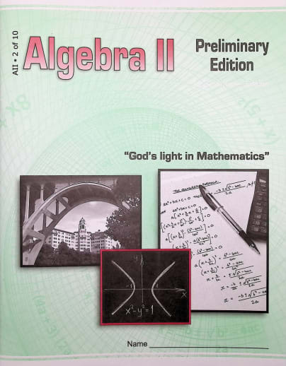 Algebra II LightUnit 2 Sunrise Edition Preliminary Edition