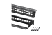 24 Port Network Closet Cleanup Kit, Patch Cables, Cable Manager, Velcro Ties