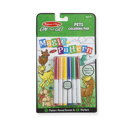 Melissa & Doug Magic-Pattern Coloring Pad On the Go Pets