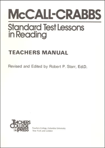 McCall-Crabbs Standard Test Lessons Reading Answer Key