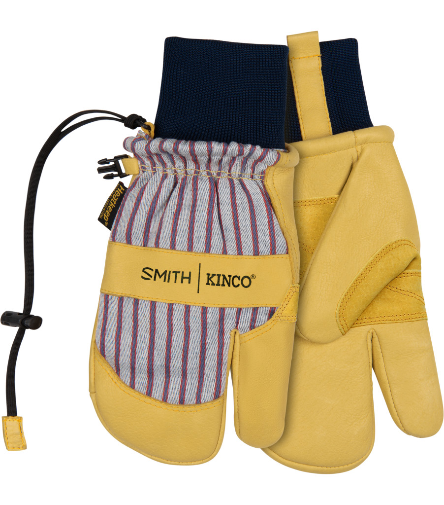 SMITH | KINCO&reg; Lined Premium Grain Pigskin Lobster Ski Mitt with Omni-Cuff&trade;, Striped, large image number 0