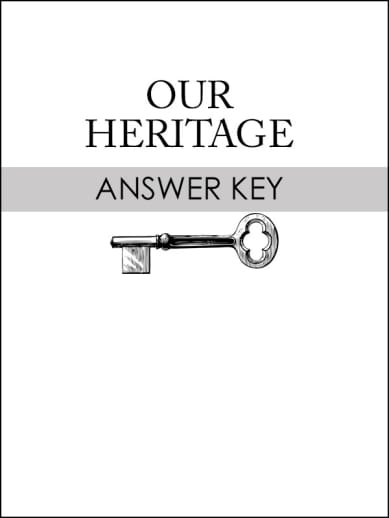 Our Heritage Test Answer Sheet