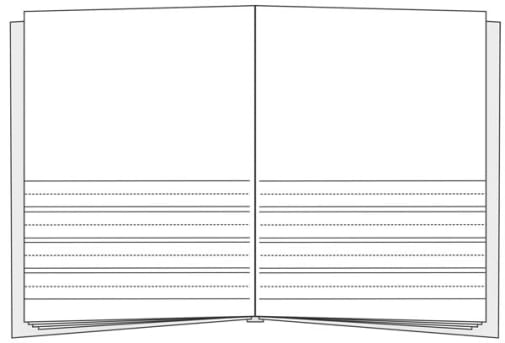 Primary Lined Bare Book (6-3/8" x 8-1/8")