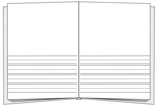 Primary Lined Bare Book (6-3/8" x 8-1/8")