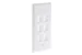 Keystone Wall Plate, 6 Port, White