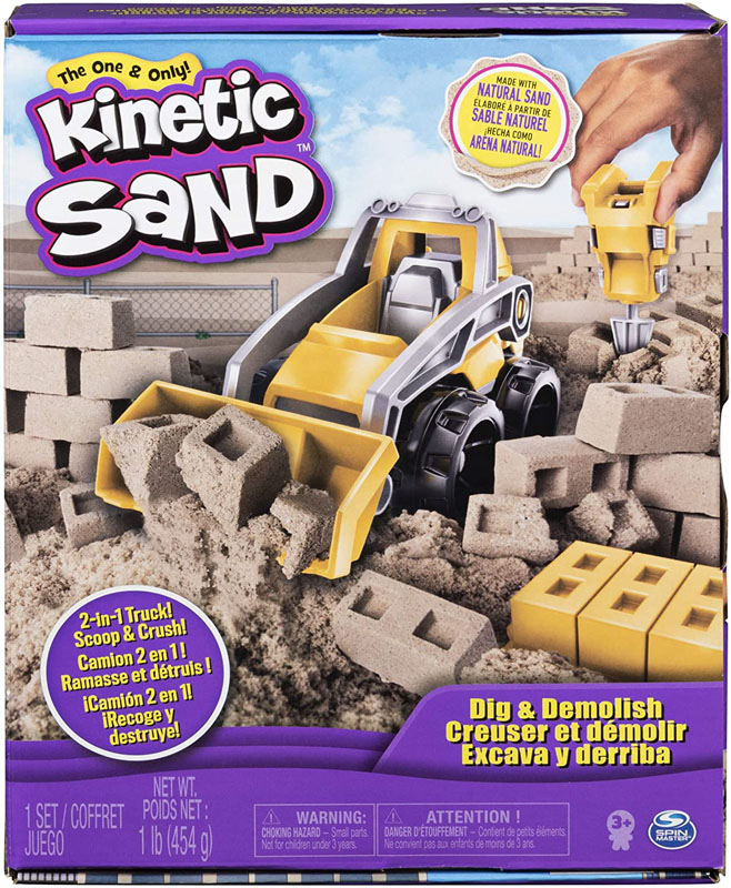 Kinetic Sand Dig & Demolish Truck Playset (with 1 pound of sand)