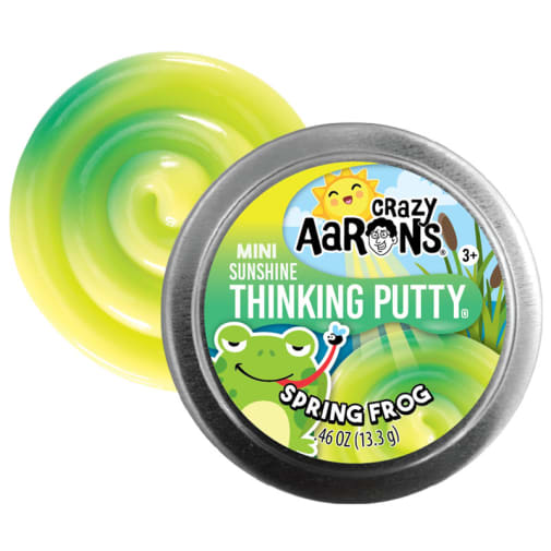 Crazy Aaron's Spring Frog Mini Sunshine Thinking Putty 2" Tin