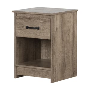 1-Drawer Nightstand with Open Storage Space