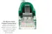 Cat5e Shielded Ethernet Patch Cable, Half-moon Boot, 100 ft, Green
