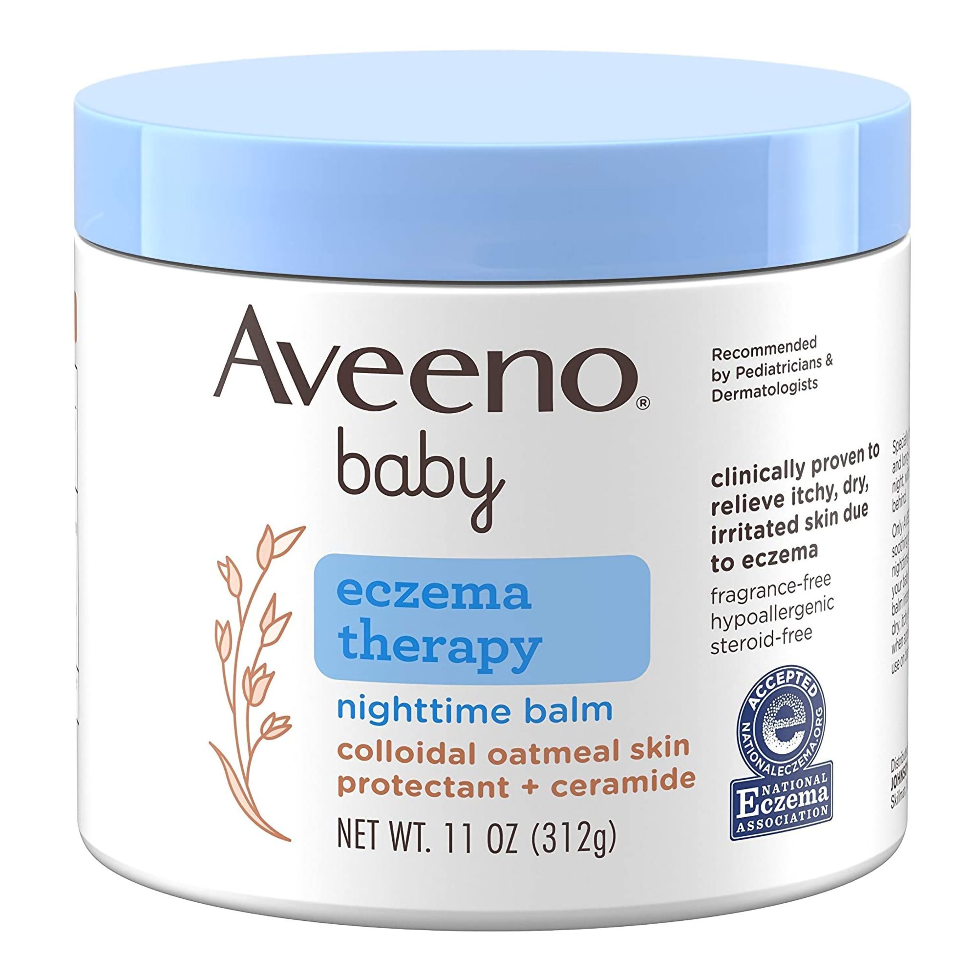 Aveeno Baby Eczema Therapy Nighttime Balm, 11-ounce Jar MK 1228855