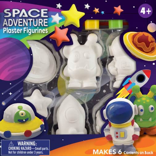 Space Adventure Plaster Figurine Paint Kit