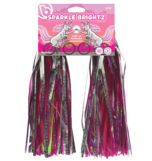 Sparkle Brightz Light-up Handlebar Streamers - Pink