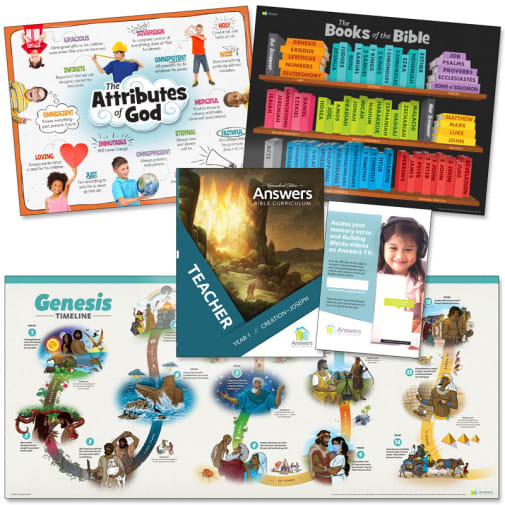 Answers Bible Curriculum Homeschool K-5 Teacher Guide Year 1 (with posters & video extras)