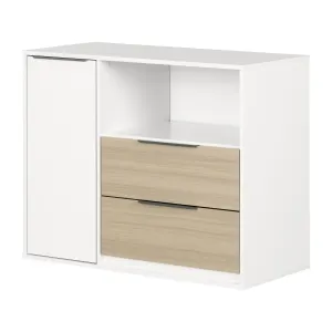 Commode 2 tiroirs avec porte