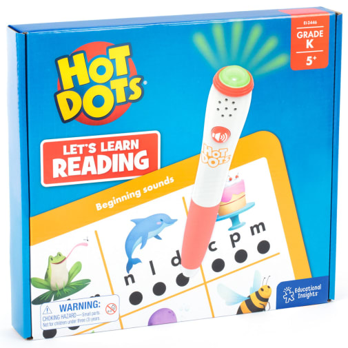 Hot Dots Let's Learn Reading Kindergarten