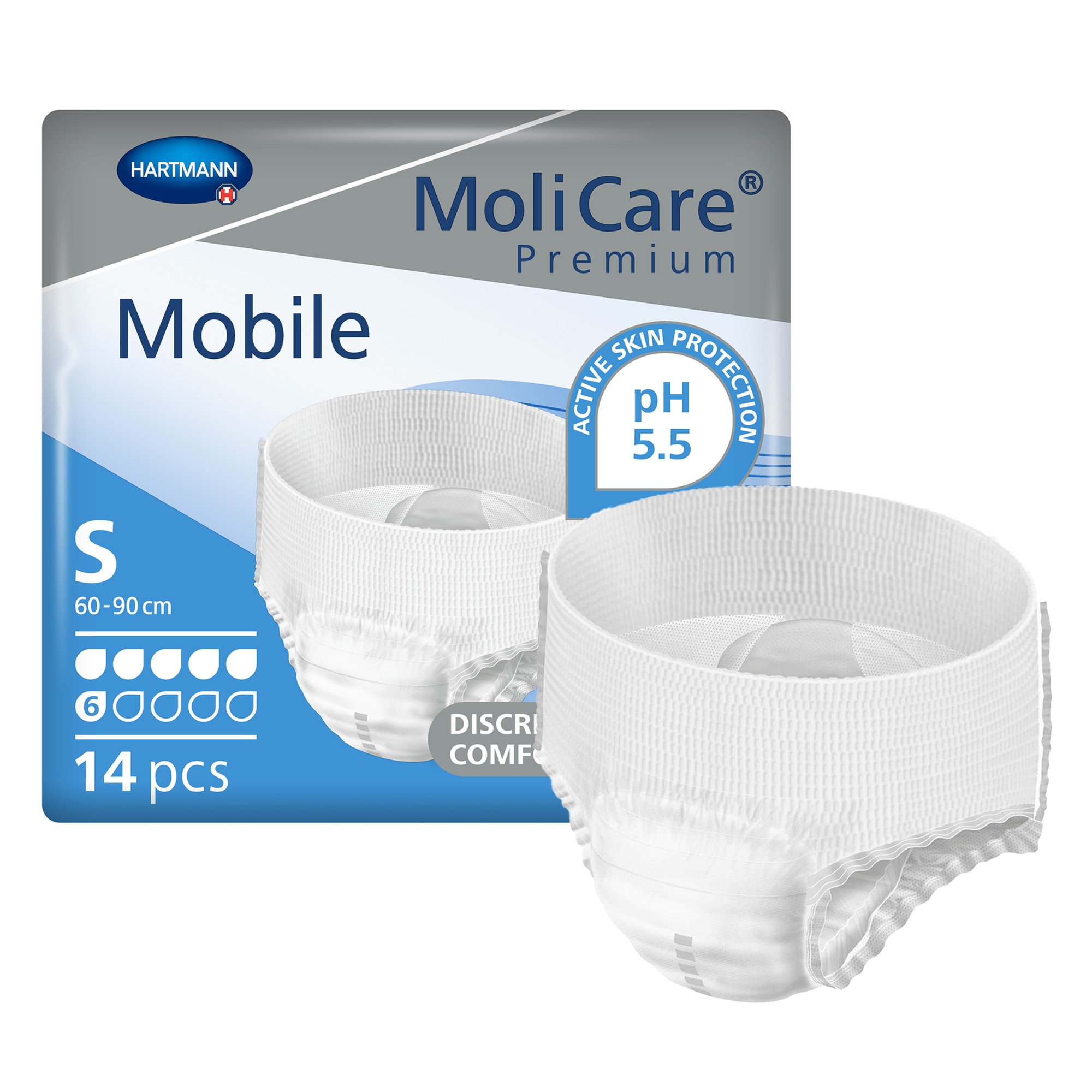 MoliCare Premium Mobile 6 Drop Absorbency Incontinence Underwear, Small MK 881364