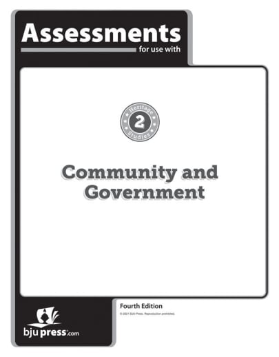 BJU Press Heritage Studies 2 Assessments 4th Edition