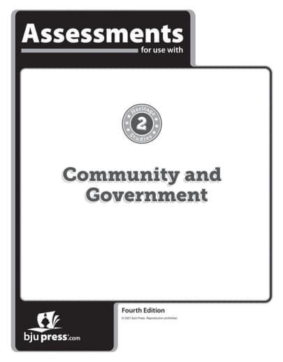 BJU Press Heritage Studies 2 Assessments 4th Edition