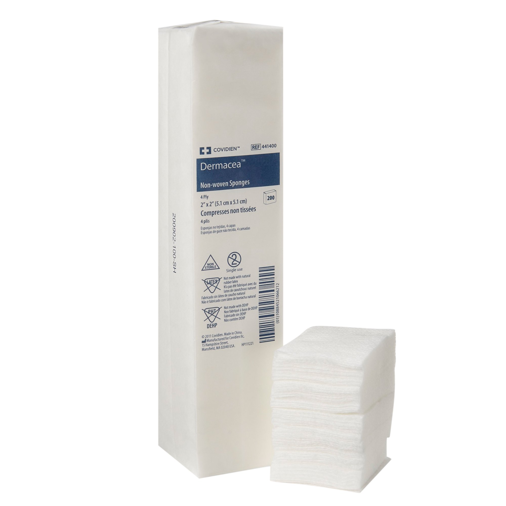 Dermacea Nonwoven Sponge, 2 x 2 Inch, 4-Ply MK 516459