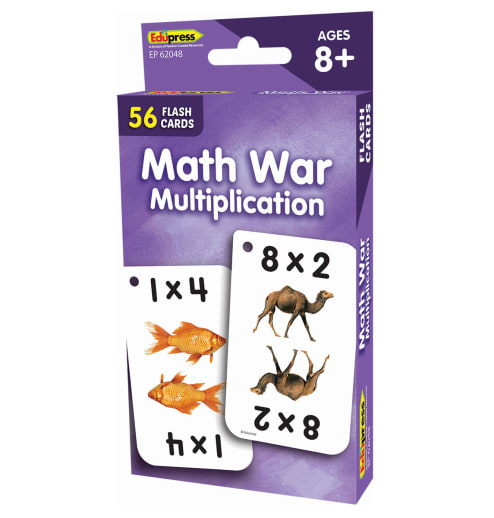 Math War Multiplication Flash Cards