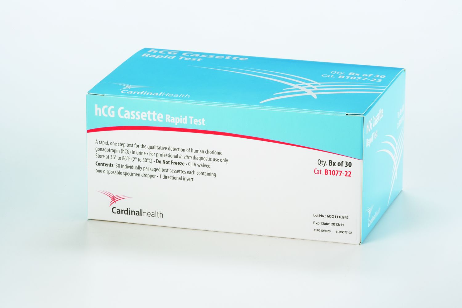 Cardinal Health hCG Pregnancy Fertility Reproductive Health Test Kit MK 834534