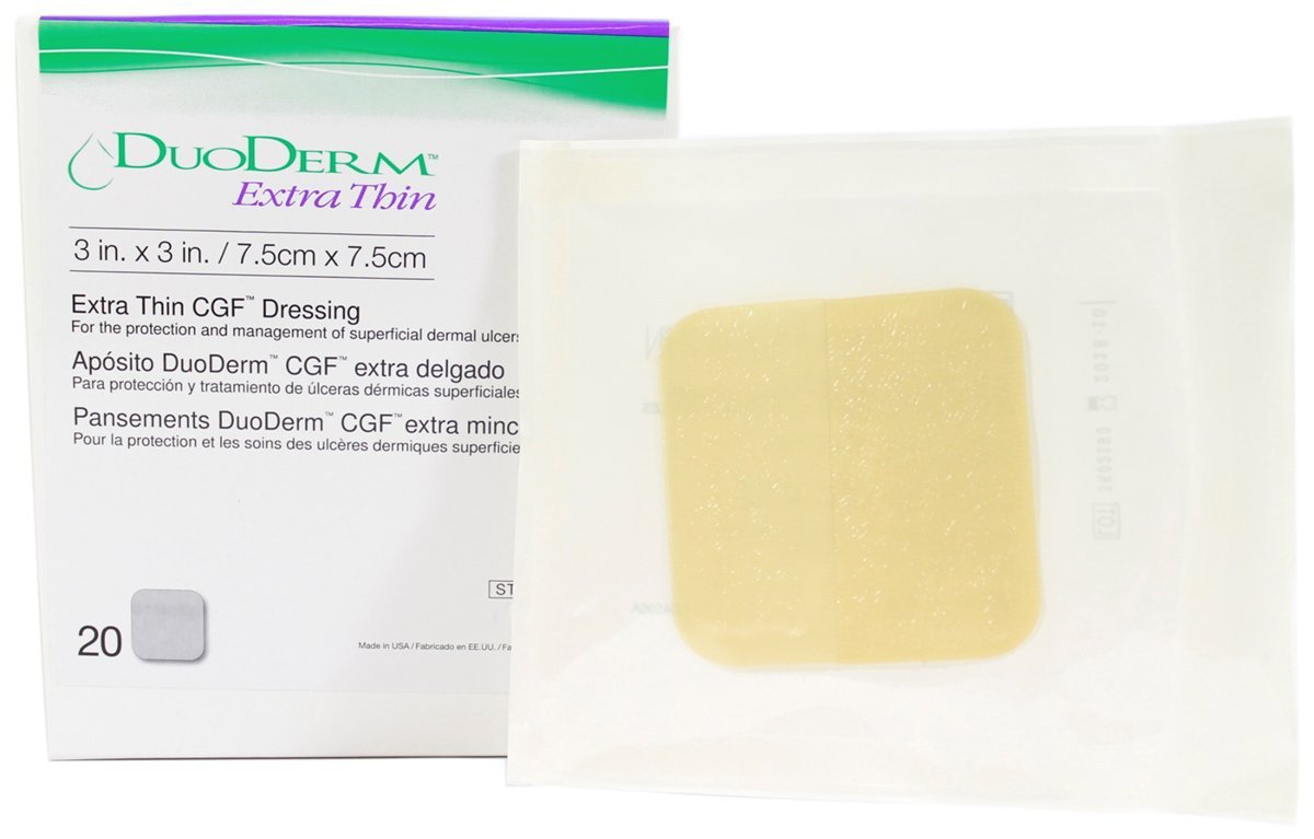 DuoDerm Extra Thin Hydrocolloid Dressing, 6 x 7 Inch Triangle MK 202159