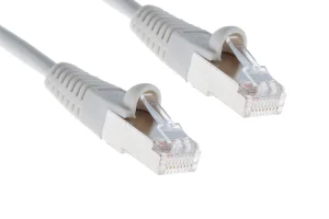 Cat5e Shielded Ethernet Patch Cable, Half-moon Boot, 1ft, Gray
