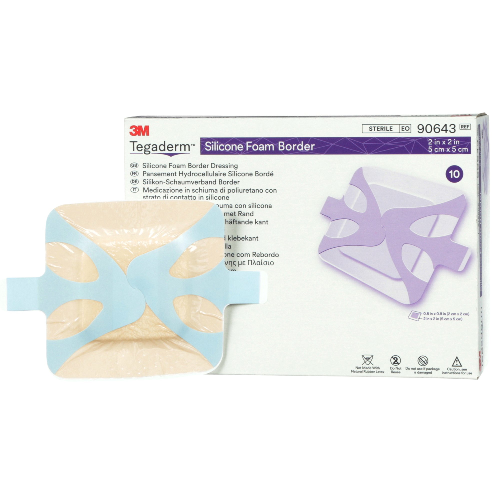 3M Tegaderm Silicone Foam Dressing, 2 x 2 Inch MK 1079670