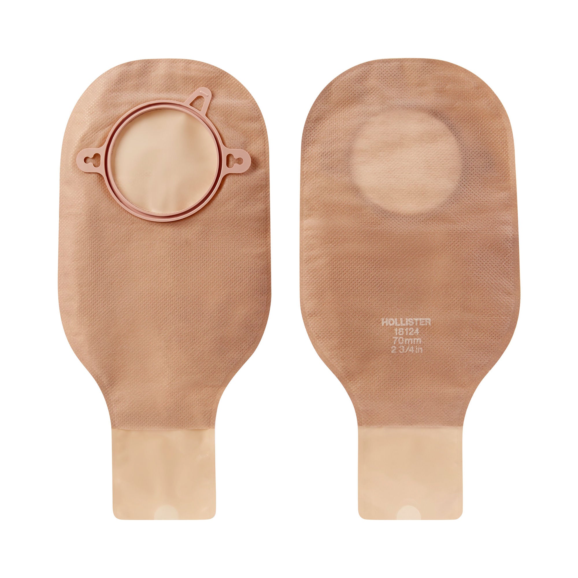 New Image 18124 Beige Colostomy Pouch, Pre-cut to Fit 70 mm Stomas, Blue Match MK 409474