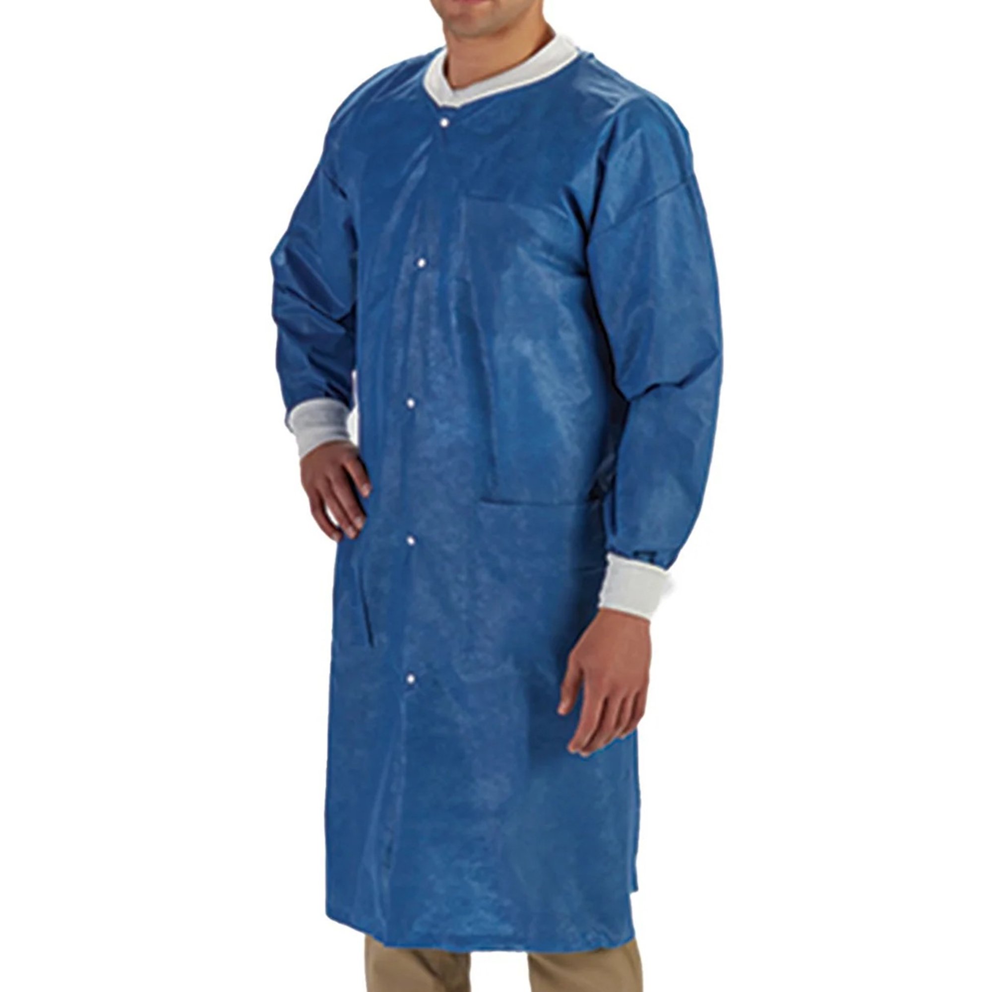 LabMates Lab Coat, Medium, Blue MK 1149937