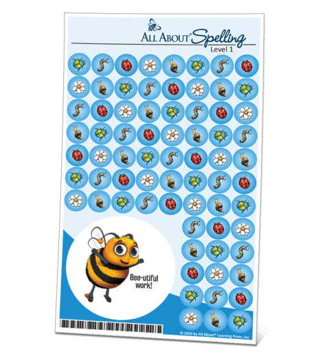 All About Spelling Level 1 Bee-utiful Bug Stickers