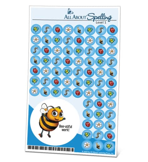 All About Spelling Level 1 Bee-utiful Bug Stickers