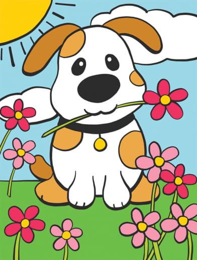 Painting By Numbers - Puppy