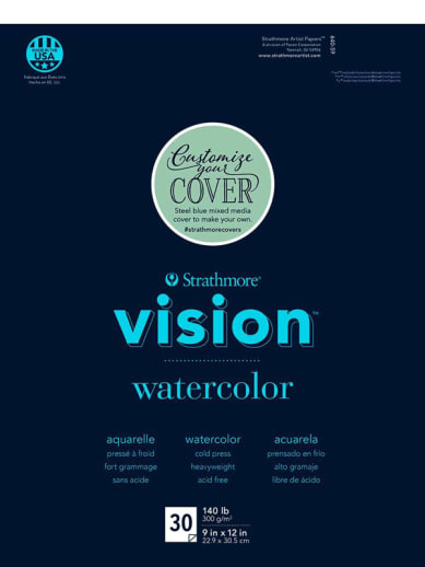 Strathmore Vision Watercolor Pad 9" x 12" (30 sheets)