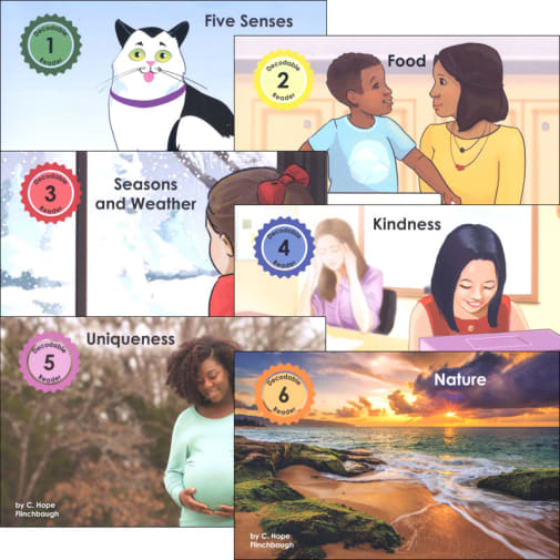 Purposeful Design Language Arts: Grade K Decodable Readers 1 (set of 6)