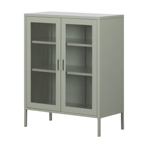 Metal Mesh 2-Door Accent Cabinet