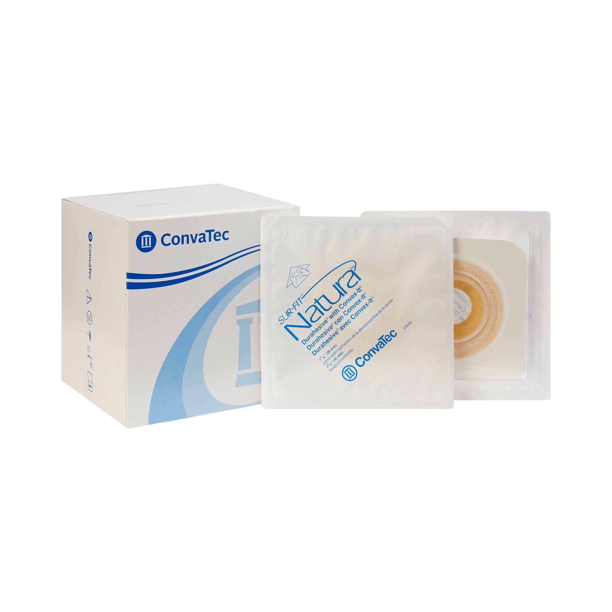 Sur-Fit Natura Two-Piece Durahesive Skin Barrier, 45 mm flange; 19 mm stomas MK 466131