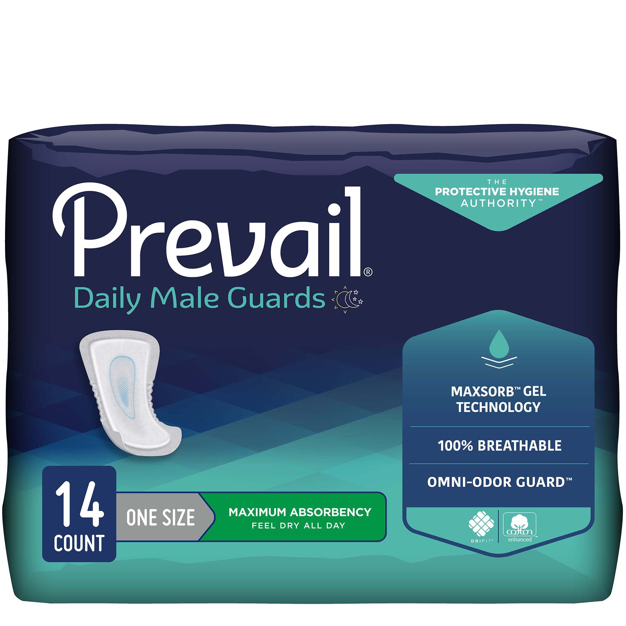 Prevail Daily Male Guards Maximum Bladder Control Pad, 12.5-Inch Length MK 537655