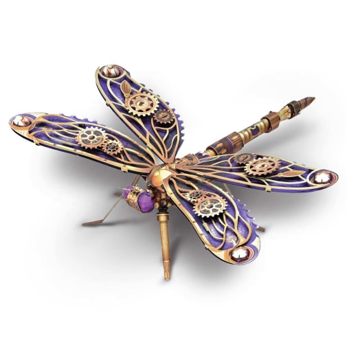 Steampunk Dragonfly - Color (Metal Earth 3D Laser Cut Model)