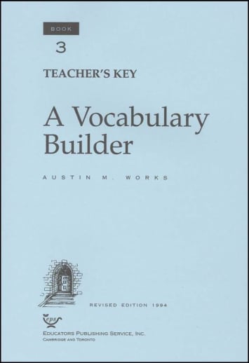 Vocabulary Builder Book 3 Teacher's Key