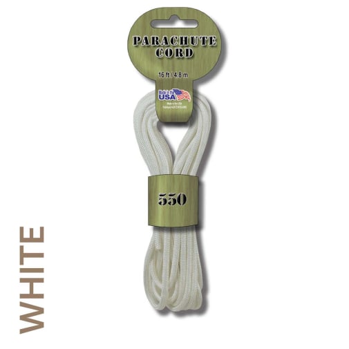 White 550 Paracord Cord (16 feet)